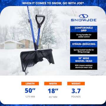 Snow Joe Shovelution: Ergonomic Snow Shovel with Spring Assist