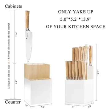 Kangdelun Natura Series 14 PCS Ultra Sharp Knife Set