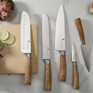 Kangdelun Natura Series 14 PCS Ultra Sharp Knife Set