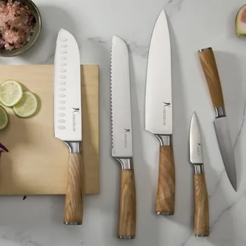 Kangdelun Natura Series 14 PCS Ultra Sharp Knife Set