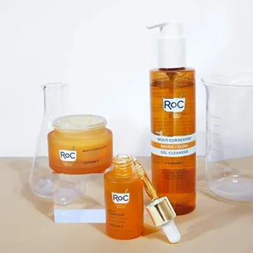 RoC Multi Correxion Revive + Glow 10% Active Vitamin C Serum for Face, Daily Anti-Aging Wrinkle and Skin Tone Skin Care Treatment, Brightening Serum, Stocking Stuffers for Men & Women, 1 oz