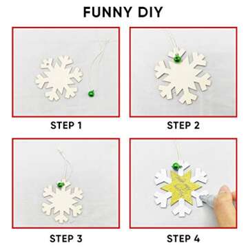 Hidreas 40PCS DIY Unfinished Christmas Ornaments Kit