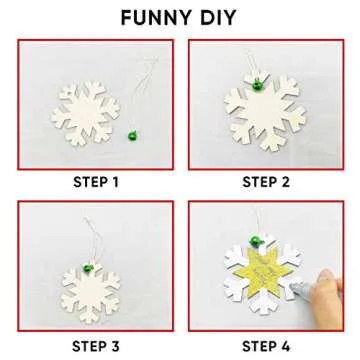 Hidreas 40PCS DIY Unfinished Christmas Ornaments Kit