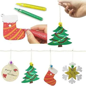 Hidreas 40PCS DIY Unfinished Christmas Ornaments Kit