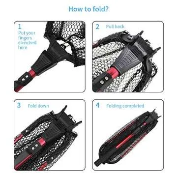 YVLEEN Folding Fishing Net Durable and Lightweight