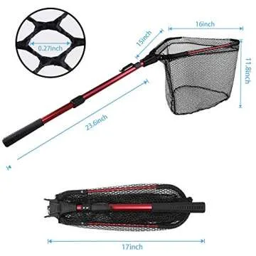 YVLEEN Folding Fishing Net Durable and Lightweight