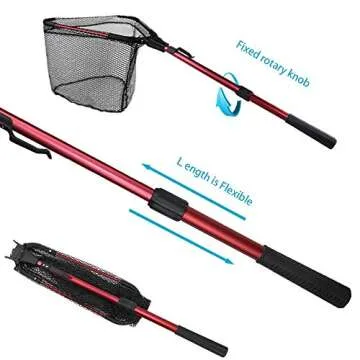 YVLEEN Folding Fishing Net Durable and Lightweight