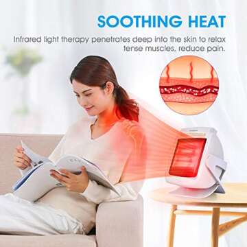 Hangsun Infrared Light Therapy Heating Lamp Red Light Heat Device IL80 for Back, Muscle, Knee, Joint...