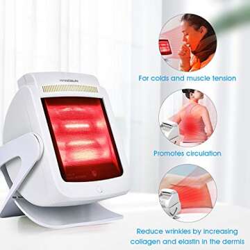 Hangsun Infrared Light Therapy Heating Lamp Red Light Heat Device IL80 for Back, Muscle, Knee, Joint, Neck, Shoulder Pain Relief