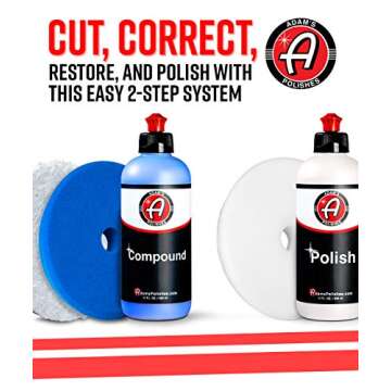 Adam's Polishes 2-Step Polishing System 12oz Combo - Silicone-Free, Body Shop Safe Formula - Quick, ...