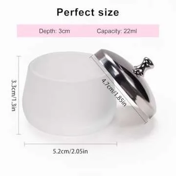 High-Quality Matte Acrylic Liquid Powder Dappen Dish with Lid for Acrylic Nail Art