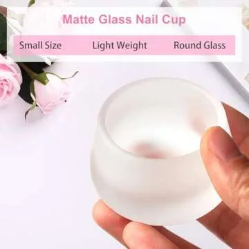Matte Acrylic Liquid Dappen Dish with Lid for Nail Art
