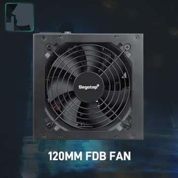 Segotep GM850 Power Supply 850W, PCIe 5.1 & ATX 3.1 Full Modular 80 Plus Gold Certified Gaming PSU for NVIDIA RTX 20/30/40/50 Series and AMD Graphics Cards