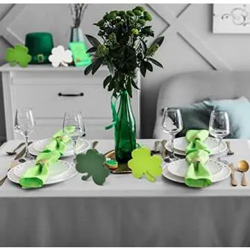 St Patrick's Day Shamrock Wooden Table Decorations