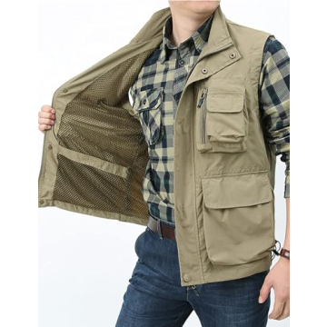 Yimoon Men’s Lightweight Utility Vest for Outdoor Fun