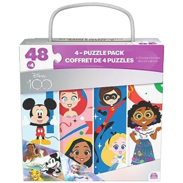 Disney100 Anniversary 4-Pack Jigsaw Puzzles for Kids