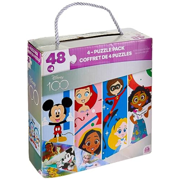 Disney100 4-Pack Jigsaw Puzzles for Kids Age 4-8