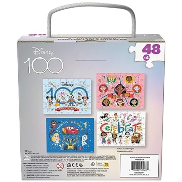 Disney100 4-Pack Jigsaw Puzzles for Kids Age 4-8