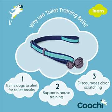 Coachi Toilet Training Bells, Suitable for Puppy or Newly Acquired Dog, House Training, Stop Door Sc...