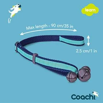 Coachi Toilet Training Bells, Suitable for Puppy or Newly Acquired Dog, House Training, Stop Door Scratching, Easy to Use, Adjustable Height. Dog Accessory, Great for Clicker Training, Easy to Hear