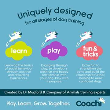 Coachi Toilet Training Bells, Suitable for Puppy or Newly Acquired Dog, House Training, Stop Door Scratching, Easy to Use, Adjustable Height. Dog Accessory, Great for Clicker Training, Easy to Hear