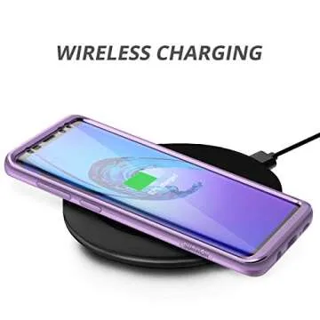SURITCH for Samsung Galaxy S9 Plus Case, [Built-in Screen Protector] Hybrid Full-Body Protection Dual Layer Shockproof Bumper Soft Silicone Slim Protective Cover for Galaxy S9 Plus 6.2 Inch (Purple)