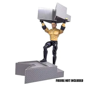 Deluxe Gray Breakable Ring Stairs for Wrestling Action Figure Rings