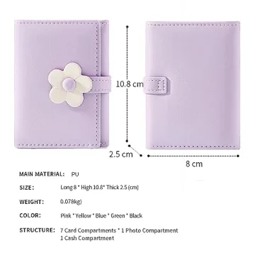 MEISEE Small Wallet for Girls Soft PU Leather Floral