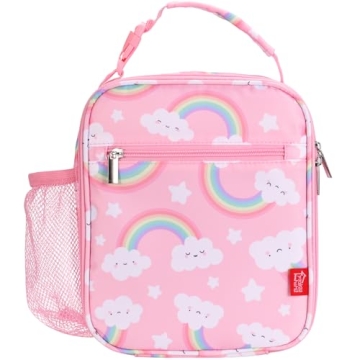 yookee home Lunch Box for Kids Lunch Boxes Insulated Lunch Containers Lunchboxes Kids Lunch Bag for Girls Lunch Box for School Thermal Meal Small Lunch Tote Toddler Lunch Box for Girls Pink Rainbow