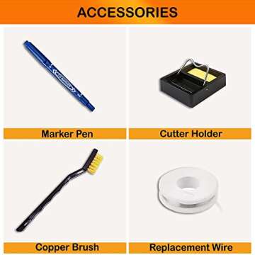 4 in 1 Hot Wire Styrofoam Cutter (Black-24W) Hot Wire Foam Cutting Kit, Electric Carving Tool Transformer Adaptor