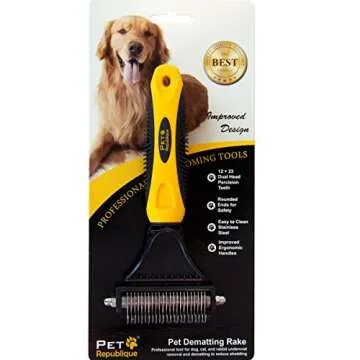 Pet Republique Matt Splitters Tool – Effective Mat Remover and De-matting Comb for Long-Haired Dogs, Cats, Rabbits – Regular 12+23 Teeth Design
