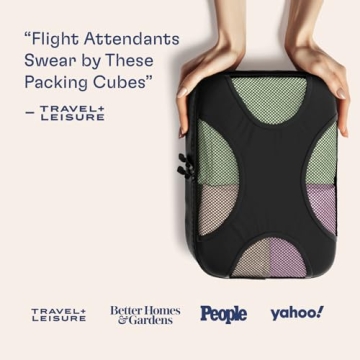 Shacke 5 Set Packing Cubes for Travel Lightweight Luggage Organizer (Black)