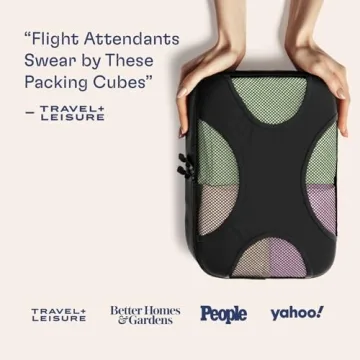 Shacke 5 Set Packing Cubes for Travel Lightweight Luggage Organizer (Black)