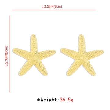 Sora Tuki Gold Starfish Earrings for Women Beach Earrings Ocean Earrings Beachy Earrings Gold Starfish Earrings Studs Summer Jewelry Beach Jewelry