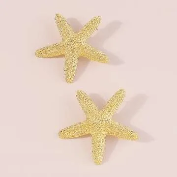 Sora Tuki Gold Starfish Earrings for Women Beach Earrings Ocean Earrings Beachy Earrings Gold Starfish Earrings Studs Summer Jewelry Beach Jewelry