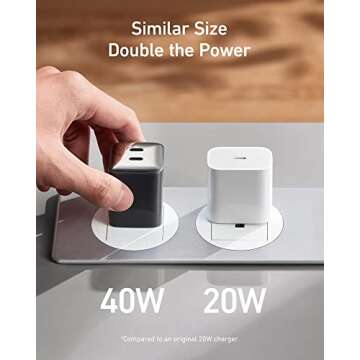 Anker USB C Charger 40W, 521 Charger (Nano Pro), PIQ 3.0 Durable Compact Fast Charger (Not Foldable) for iPhone 14/14 Plus/14 Pro/14 Pro Max/13, Galaxy, Pixel 4/3, iPad/iPad Mini (Cable Not Included)