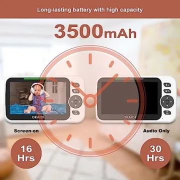 OKAIDI Baby Monitor with 5" Display and Night Vision