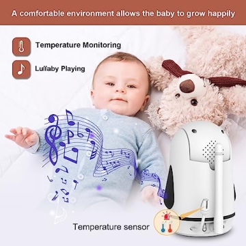 OKAIDI Baby Monitor with 5" Display and Night Vision