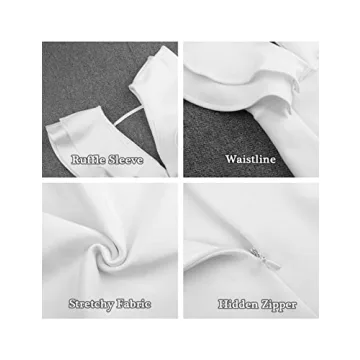 UONBOX Women's Ruffle Bodycon Dress for Parties