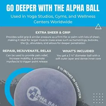 Alpha Ball - Large Therapy Ball for Pain Relief & Recovery