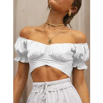 Stylish Avanova Off Shoulder Crop Top for Women