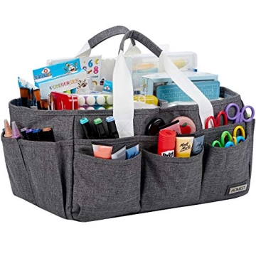 HOMEST Craft Organizer Tote Bag with Multiple Pockets