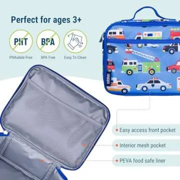 Wildkin Insulated Lunch Box Bag for Kids - Perfect for School