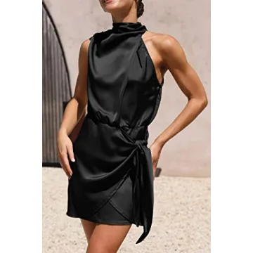 PRETTYGARDEN Women's Elegant Satin Dress for All Occasions