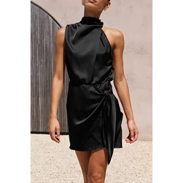 PRETTYGARDEN Women's Elegant Satin Dress for All Occasions