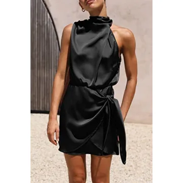 PRETTYGARDEN Women's Elegant Satin Dress for All Occasions