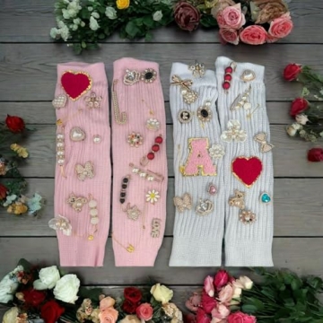 Charms for Socks Kit - 55pcs Gold Bling Jewelry Pins