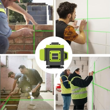Susbies 3x360° Laser Level with Rechargeable Battery