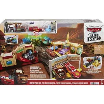 Mattel Disney Cars Playset with Lightning McQueen & Mater