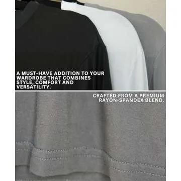 Ekko Men's T-Shirts, Fitted, Scoop Neck, Cotton Spandex Blend Apparel for Men, Mens Shirts, Basic Shirts for Men, Lightweight Mens T-Shirts for Everyday Wear, Made in America, XL, Black